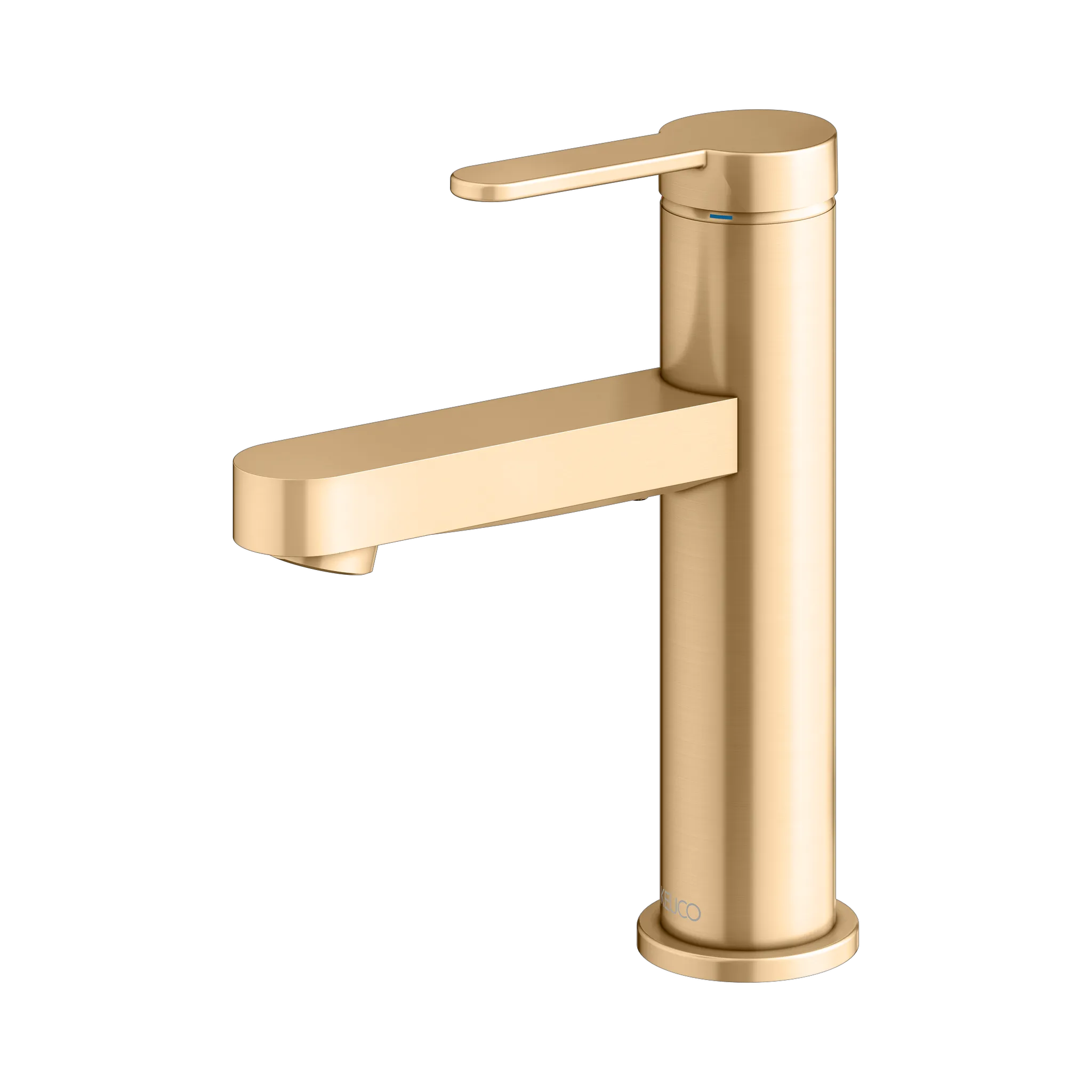 IXMO Einhebel-Waschtischmischer 100 IXMO Flat, Rosette rund Messing geb.