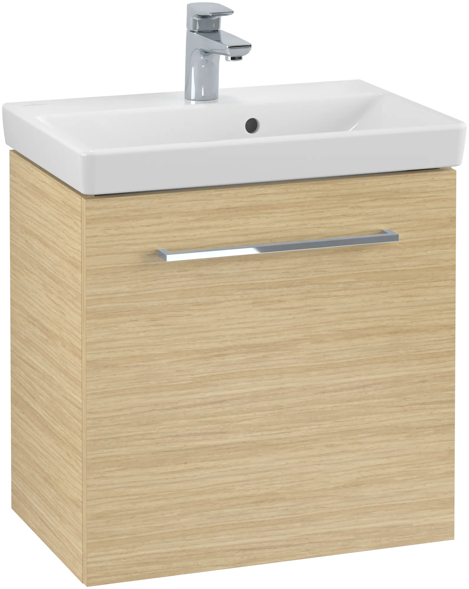 Villeroy & Boch Waschtischunterschrank mit Tür „Avento“ für Schrankwaschtisch 530 × 514 × 352 mm Nordic Oak, Anschlag rechts, Soft Closing, 1 Tür