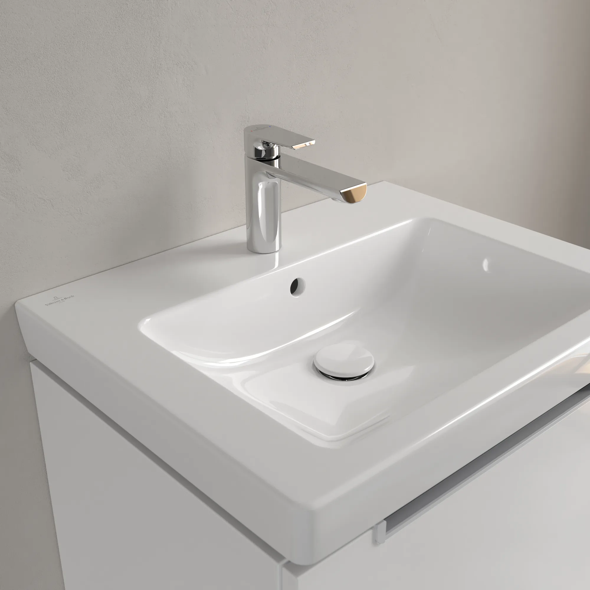 Villeroy & Boch Wandwaschtisch für Montage mit Möbel „Subway 2.0“ 600 × 470 × 150 mm, mit Hahnlochbohrung, Hahnlochposition mittig, mit Hahnlochbank in Weiß Alpin Villeroy & Boch Wandwaschtisch für Montage mit Möbel „Subway 2.0“ 600 × 470 × 150 mm, mit Hahnlochbohrung, Hahnlochposition mittig, mit Hahnlochbank in Weiß Alpin