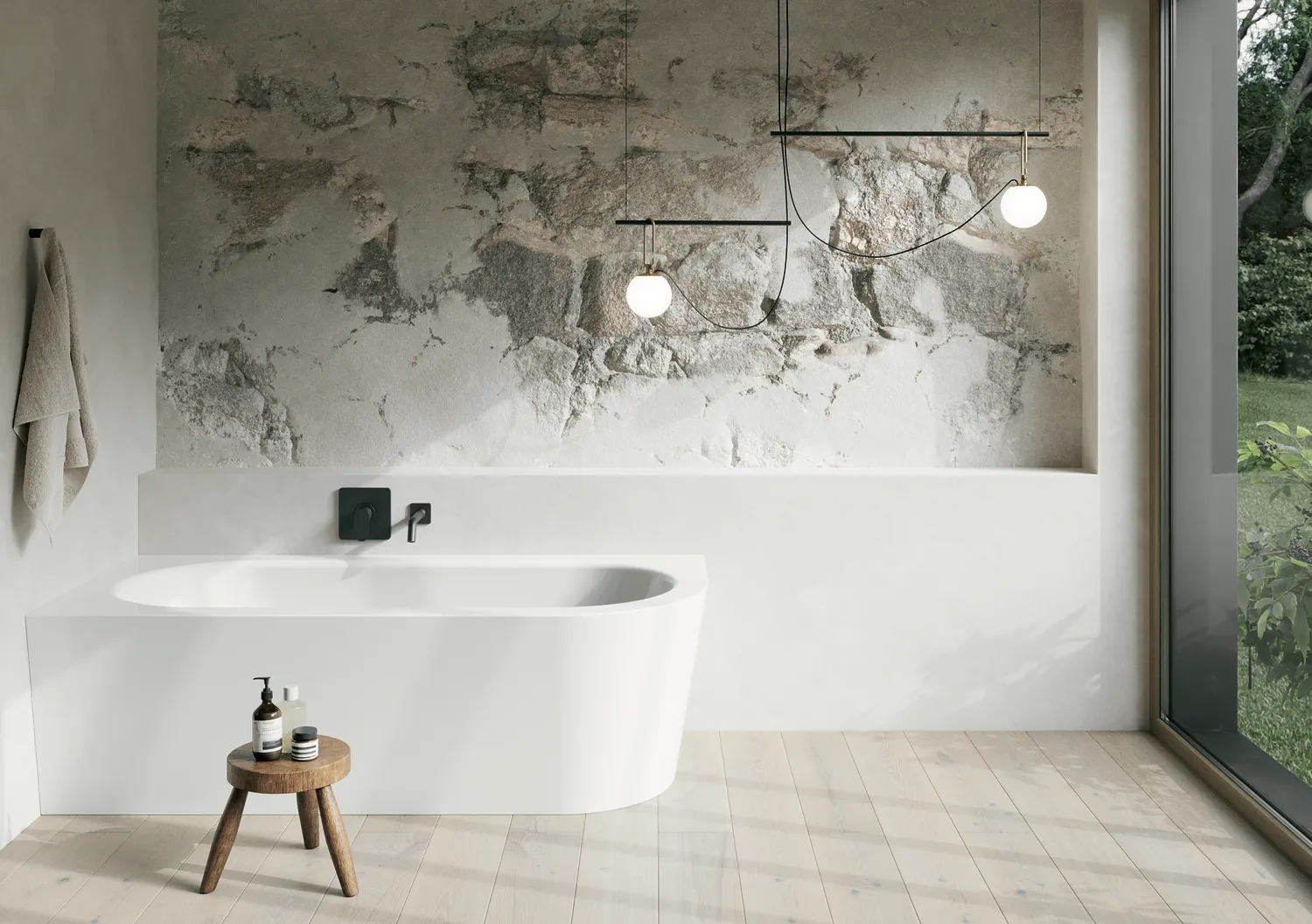 BetteStarlet IV Silhouette Badewanne, Eck, 1650x750 mm, weiß, glasierter Titan-Stahl, 2-Sitzer, Randhöhe 575 mm