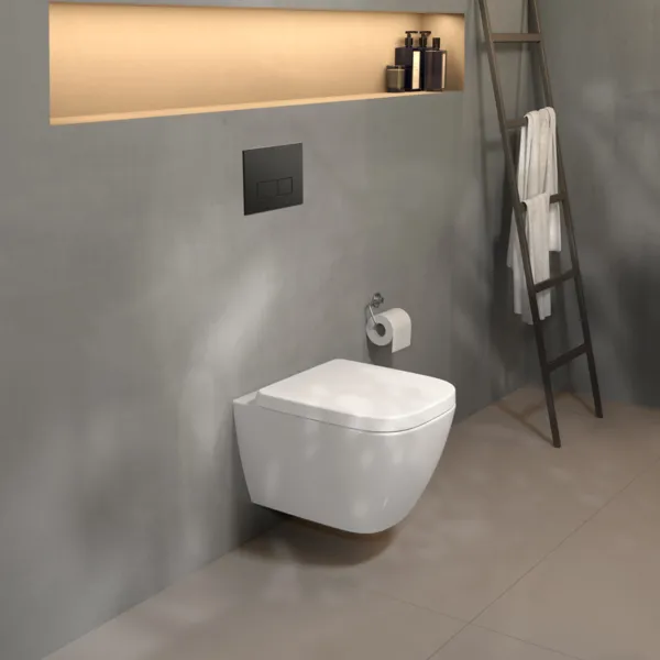 Betätigungsplatte M2 Oleas, mechanische Auslösung, Schwarz Betätigungsplatte M2 Oleas, mechanische Auslösung, Schwarz