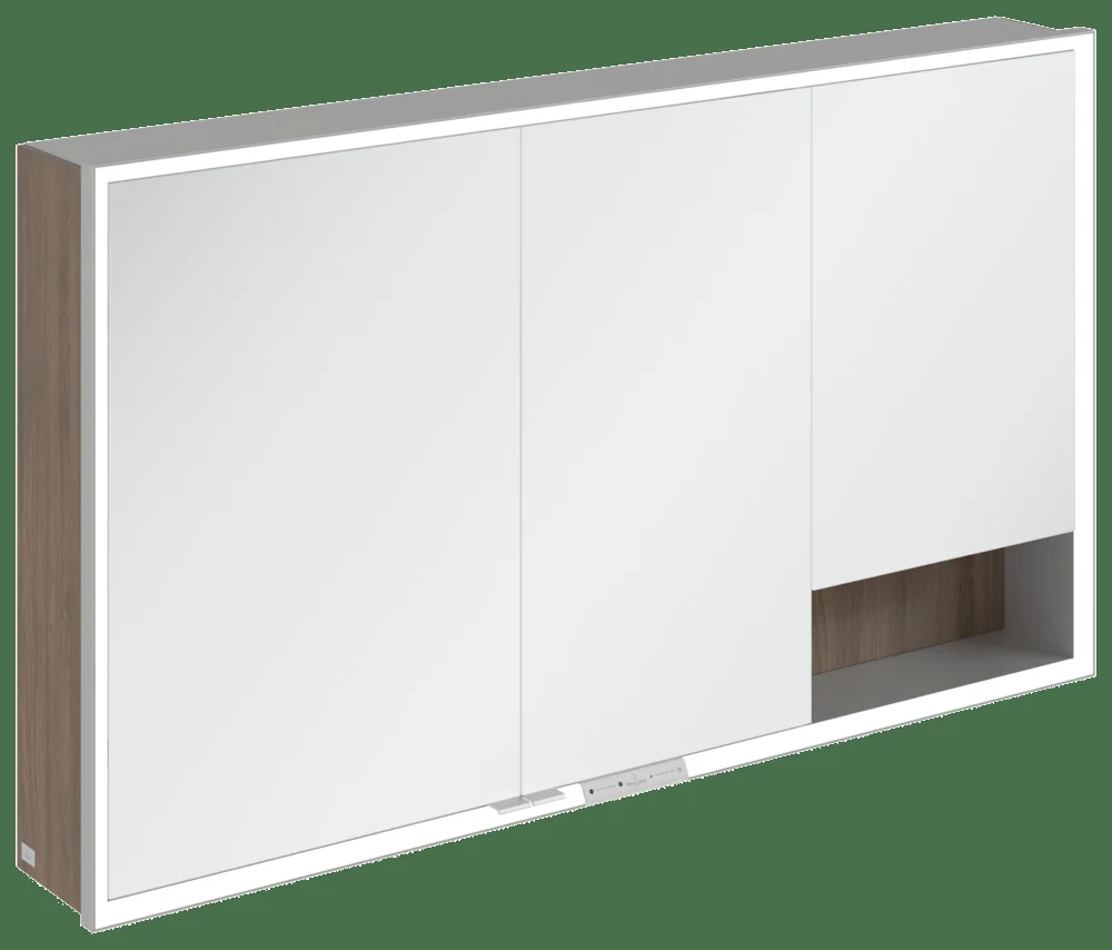 Villeroy & Boch Aufputz-Spiegelschrank My View+ A48113, 1300x750x168mm, mit Beleuchtung, Arizona Oak