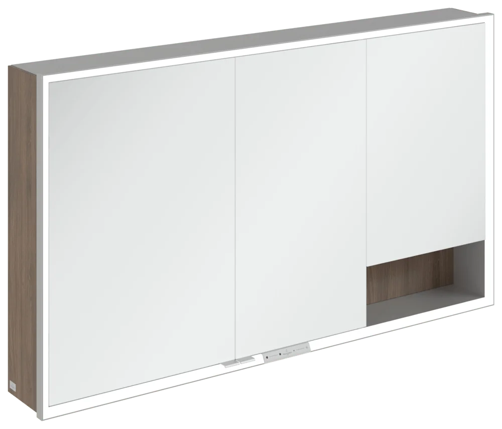Villeroy & Boch Aufputz-Spiegelschrank My View+ A48113, 1300x750x168mm, mit Beleuchtung, Arizona Oak Villeroy & Boch Aufputz-Spiegelschrank My View+ A48113, 1300x750x168mm, mit Beleuchtung, Arizona Oak