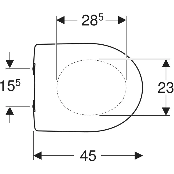 Geberit WC-Sitz „Renova“ 365 × 450 × 55 mm Geberit WC-Sitz „Renova“ 365 × 450 × 55 mm