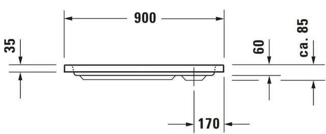 Duravit quadrat Duschwanne „D-Code“ 90 × 90 cm 