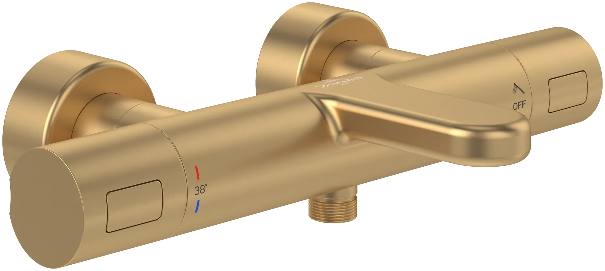 Villeroy & Boch Badewannenthermostat Universal Taps & Fittings, Brushed Gold, 317x203x65 mm, Thermostatfunktion, SmartPressure, CoolTap, EasyClean