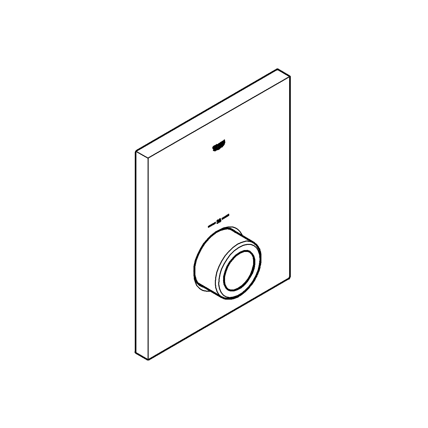 Rosette 47902, für Grohtherm F THM-Zentralbatterie Rapido Fertigmontageset, Metall, chrom