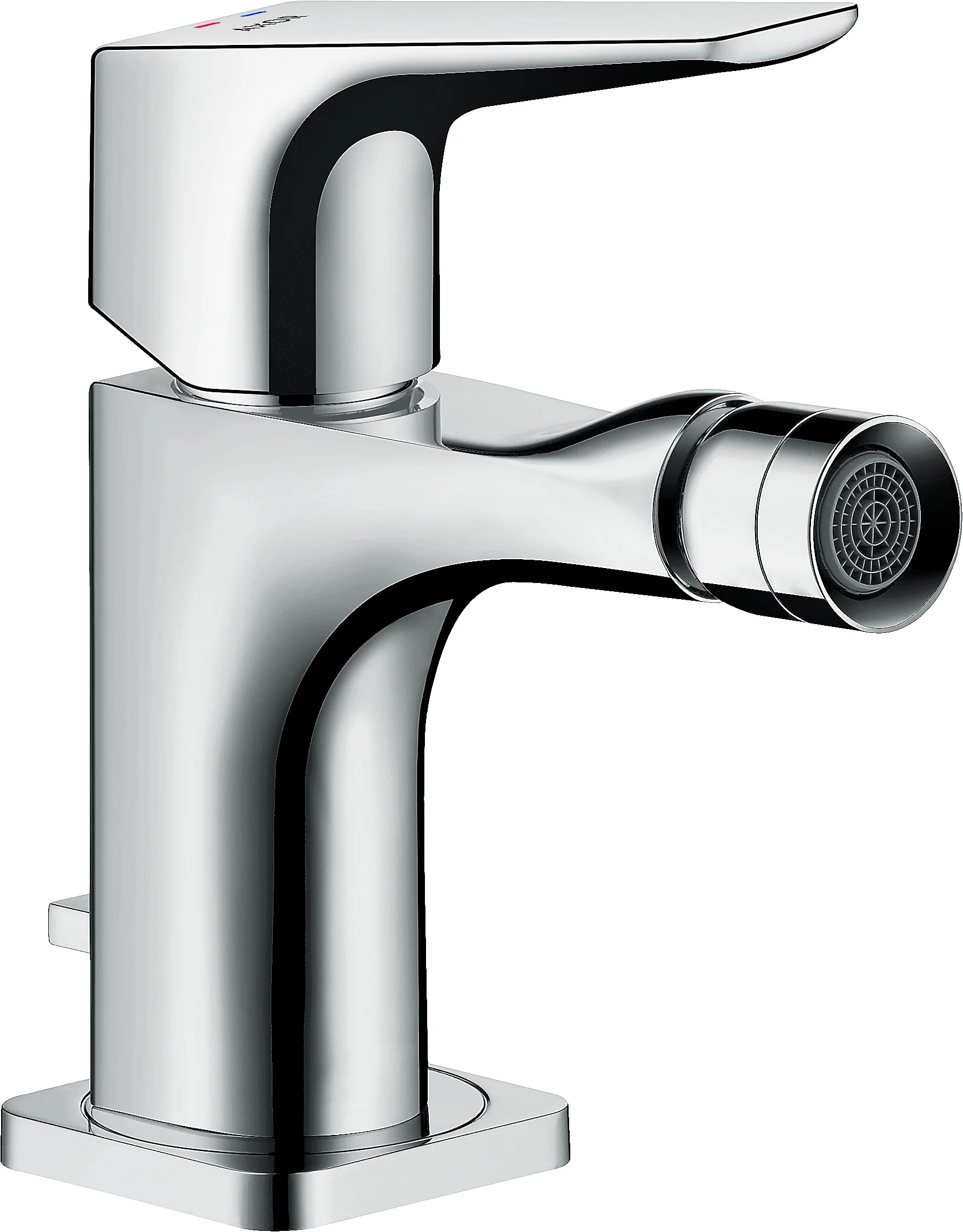 Hansgrohe AXOR Citterio E Bidetmischer, Einhebel-Bidetsystem mit Hebelgriff in Chrom, Ausladung 114 mm, Auslaufhöhe 101 mm, Normalstrahl, max. Durchfluss 7,2 l/min, Keramikmischsystem, einstellbare Temperaturbegrenzung, für Durchlauferhitzer geeignet