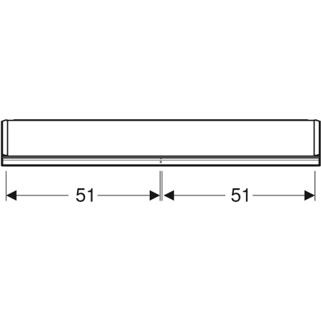 Geberit Spiegelschrank „One“ 105 × 15 cm in Aluminium eloxiert