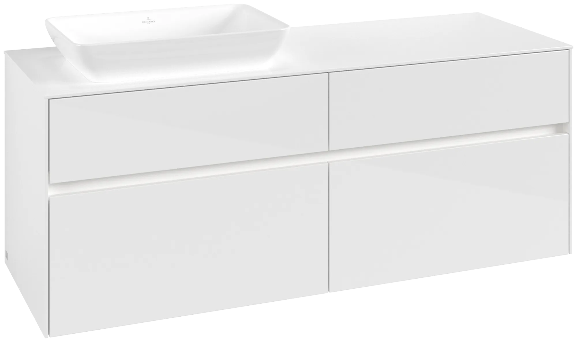 Villeroy & Boch Collaro Waschbeckenunterschrank C117B0, 1400x548x500mm, Glossy White