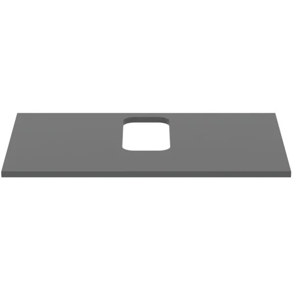 Waschtischplatte i.life B mittiger Ausschnitt für ein Wand-Waschtisch 802x507x18mm Weiß matt