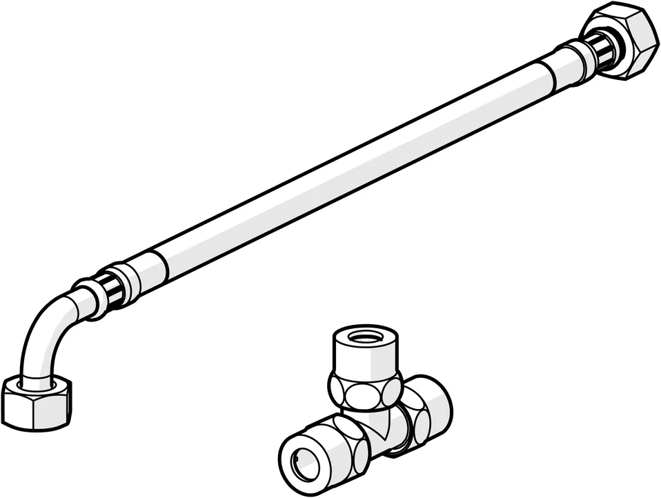 HansaMINIMAT Anschlussrohr HansaMINIMAT 6639 Chrom