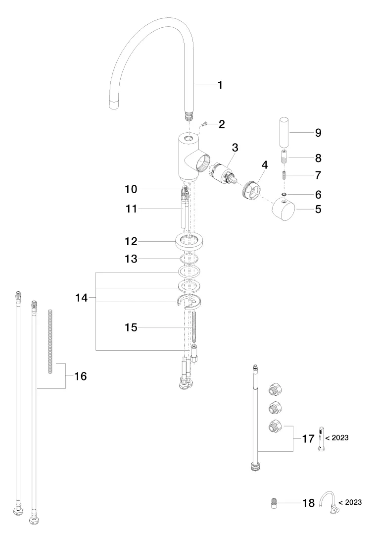 Dornbracht TARA Einhebelmischer für Spül-/ Profibrause - Chrom Dornbracht TARA Einhebelmischer für Spül-/ Profibrause - Chrom
