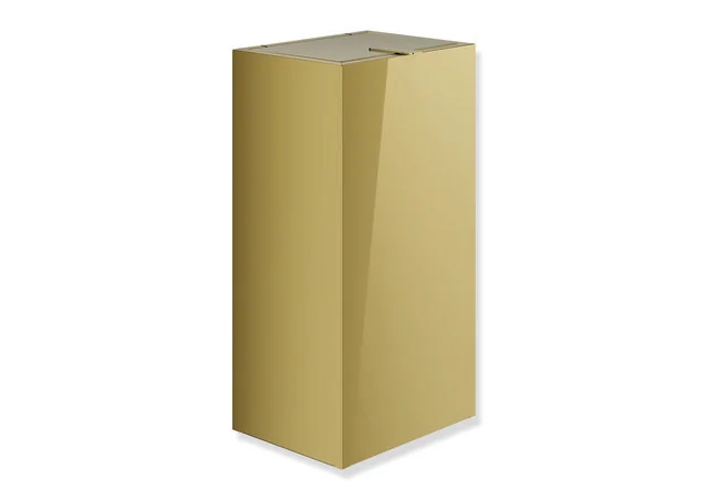 HEWI Papierabfallbehälter System 900, PVD gold glänzend, 25 Liter, 260 x 203 x 501 mm, wandmontierbar oder freistehend