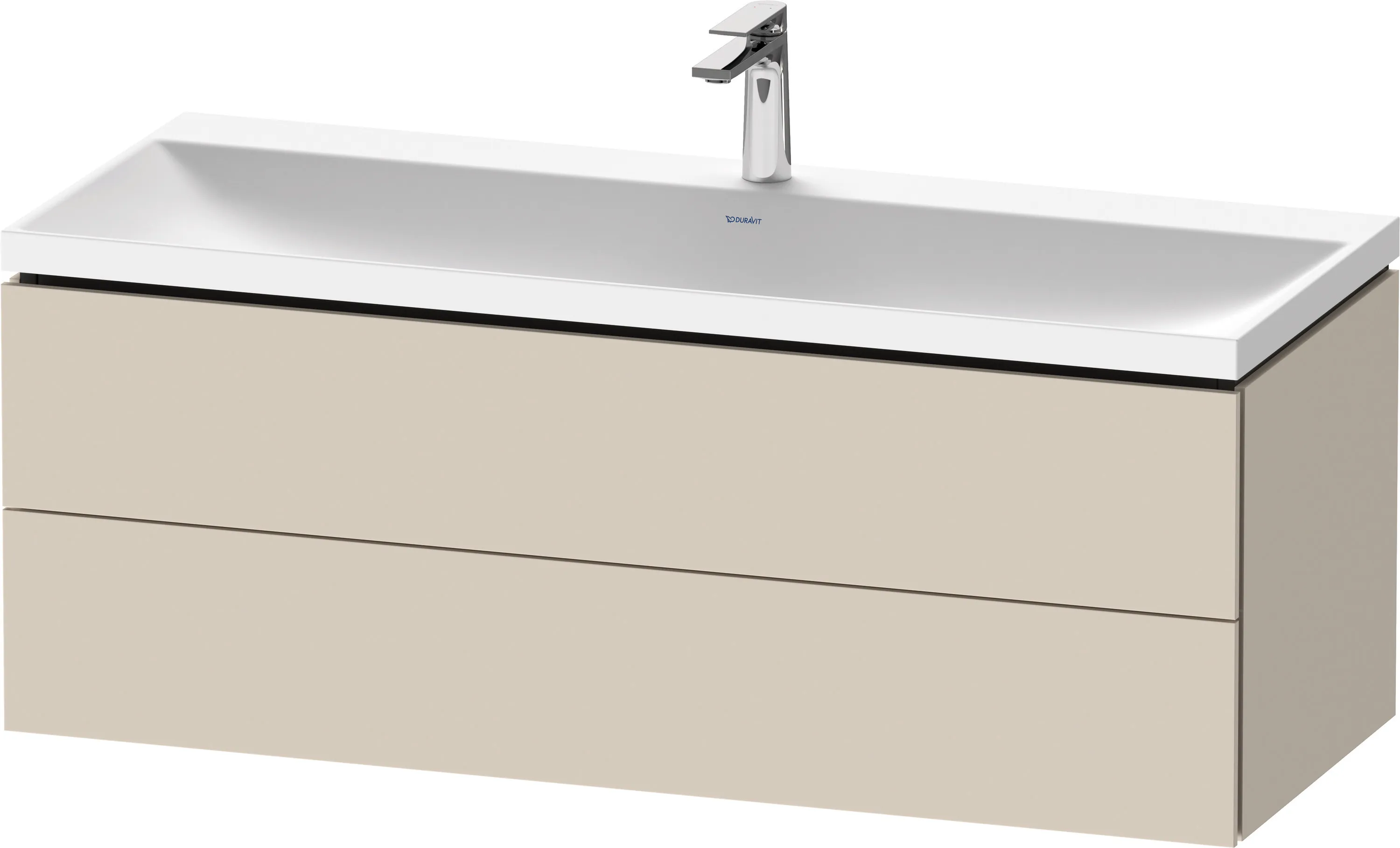 Duravit Möbelset c-shaped Set wandhängend wandhängend „L-Cube“ 120 × 48 × 48 cm Taupe Supermatt