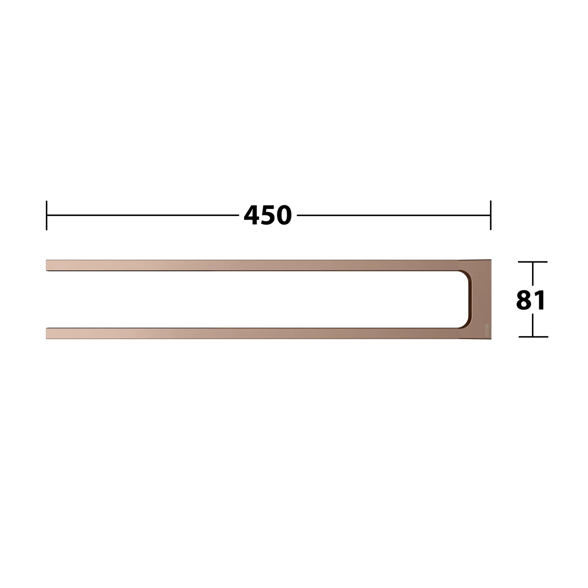 KEUCO EDITION 11 Handtuchhalter 2-armig 450 mm Rotgold gebürstet