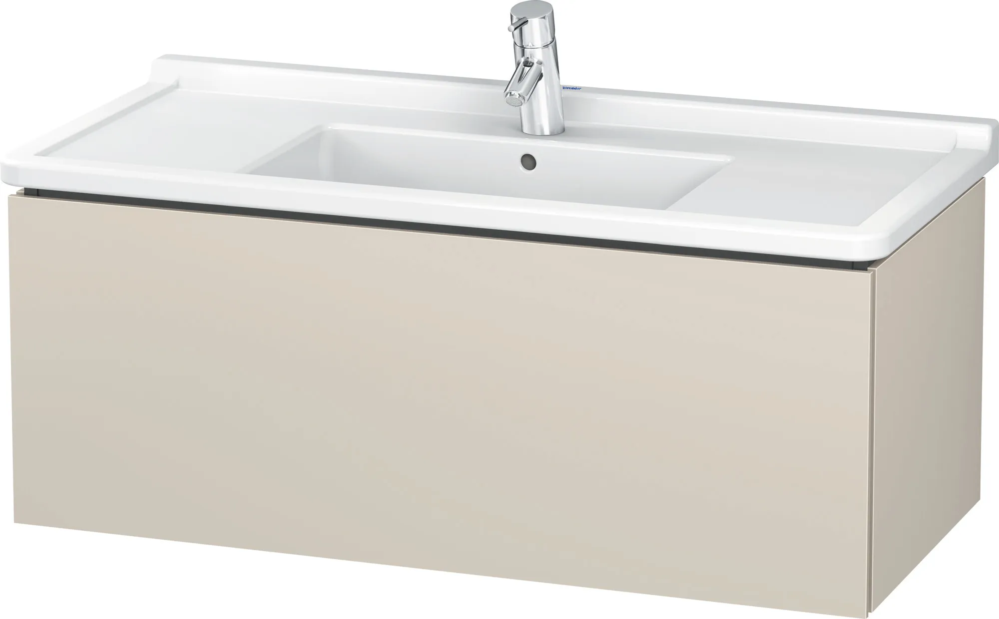 Duravit Waschtischunterschrank wandhängend „L-Cube“ 102 × 40,8 × 46,9 cm Taupe Supermatt