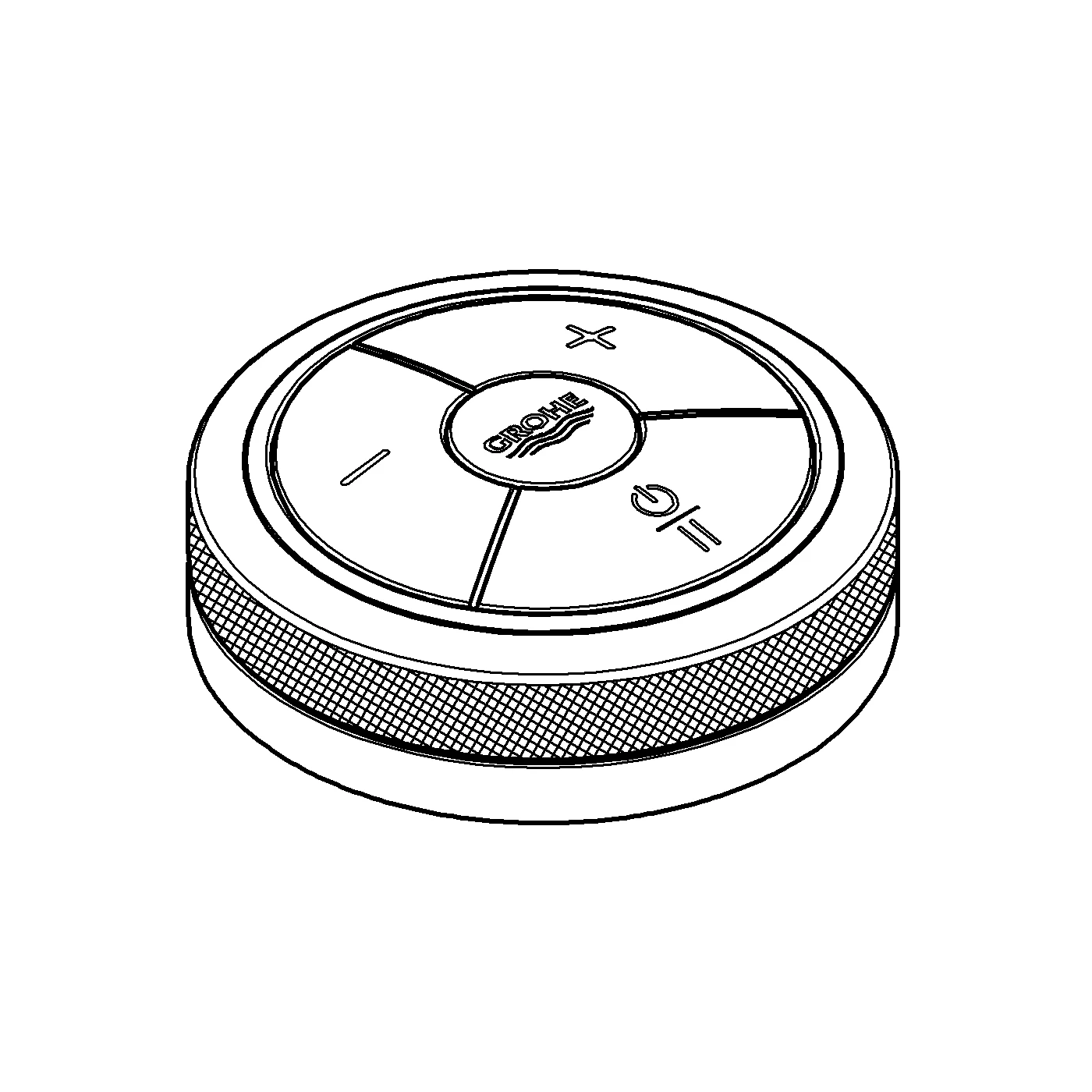 Digitaler Controller F-digital 36309, Fernbedienung für Wanne und Brause, chrom