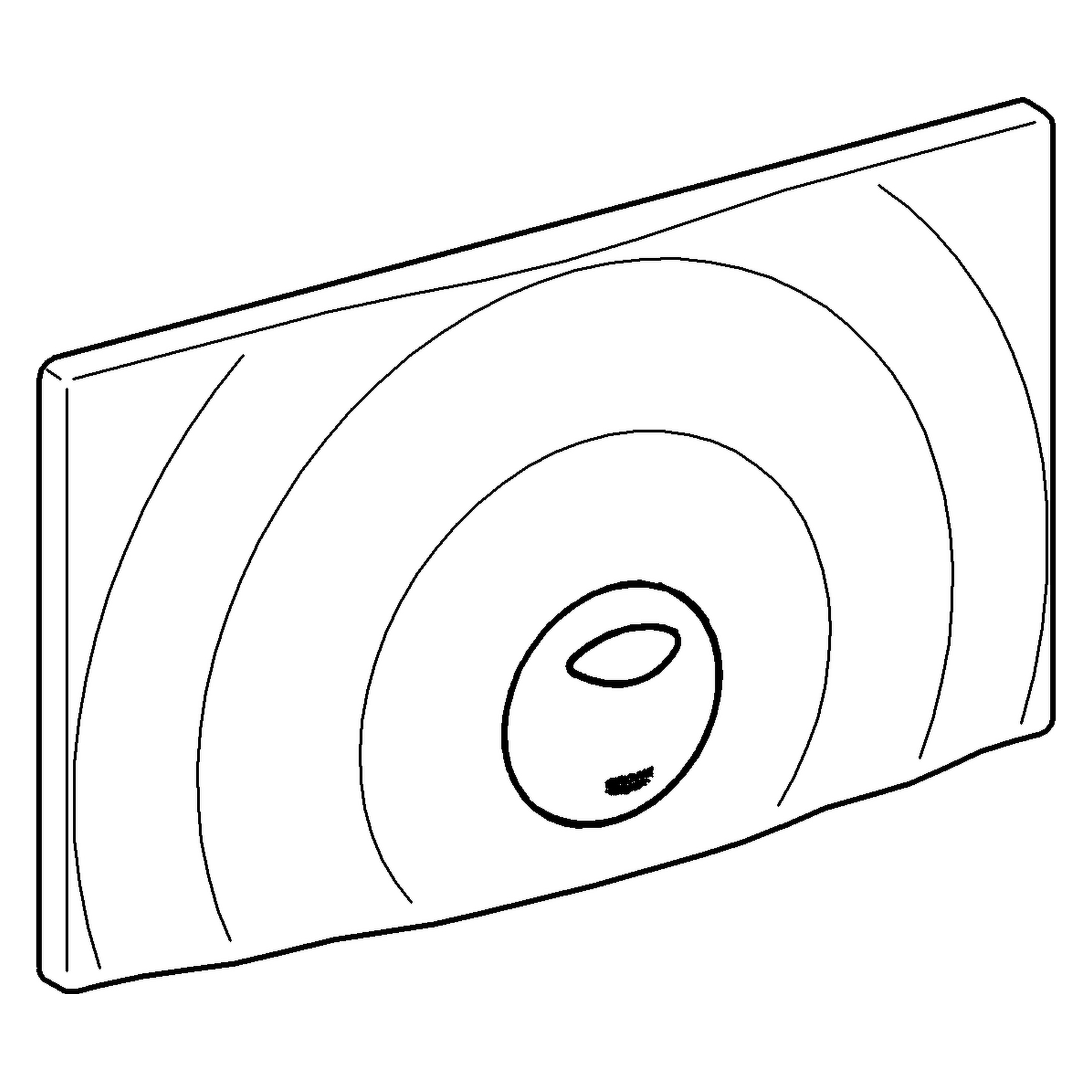 WC-Betätigung Surf G 37859, 330 × 190 mm, für 2-Mengen-Spülkasten 9 l/4 l, chrom