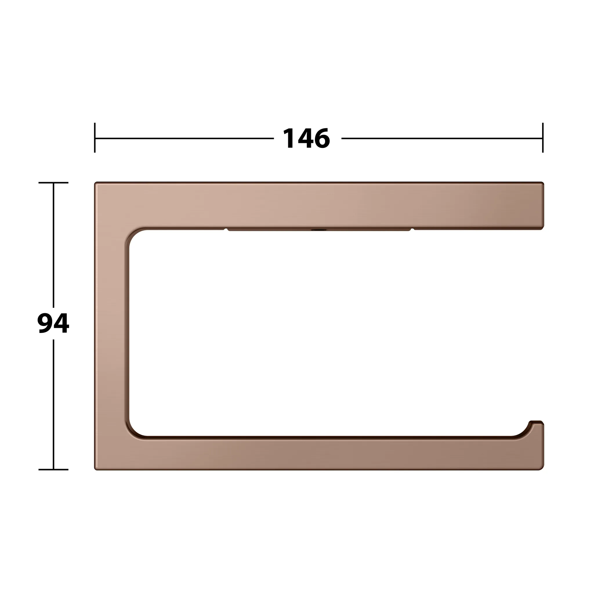 KEUCO EDITION 11 Toilettenpapierhalter offene Form Rotgold gebürstet KEUCO EDITION 11 Toilettenpapierhalter offene Form Rotgold gebürstet