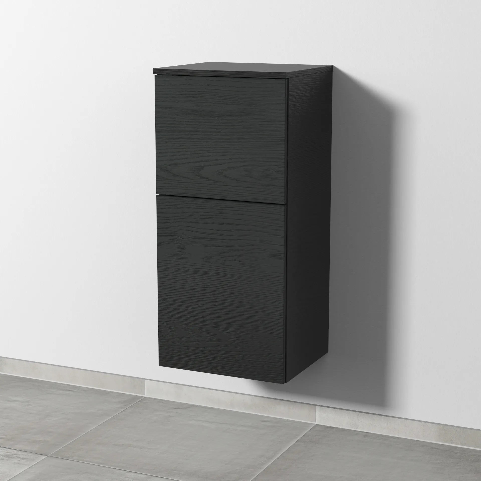 Sanipa Mittelschrank „3way“ 400 × 850 × 345 mm Anschlag links, in Black Oak, Anschlag links