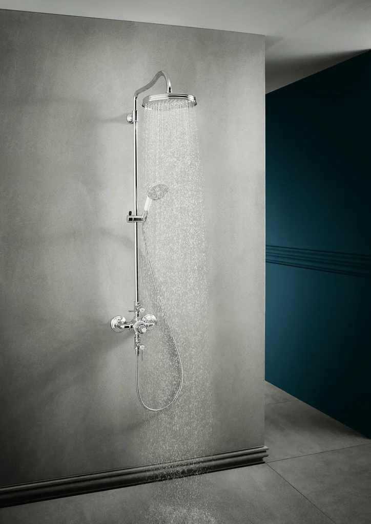 Hansgrohe AXOR Citterio Spültischmischer Select mit Ausziehauslauf, Chrom, ComfortZone 230, Schwenkbereich einstellbar auf 110° oder 150°, Normalstrahl, Select-Knopf, MagFit Brausehalterung, max. Durchflussmenge 9 l/min bei 3 bar, Keramikmischsystem, Tem