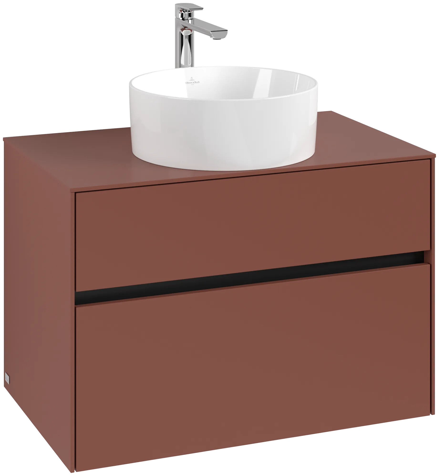 Villeroy & Boch Collaro Waschbeckenunterschrank C03700, 800x548x500mm, Eckig, Wine Red