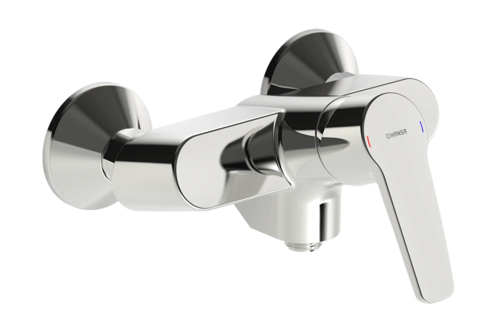 HansaPOLO Duscharmatur Hansapolo 2017 Einhebelmischer Brausebatterie Ausladung 83 mm DN15 Chrom