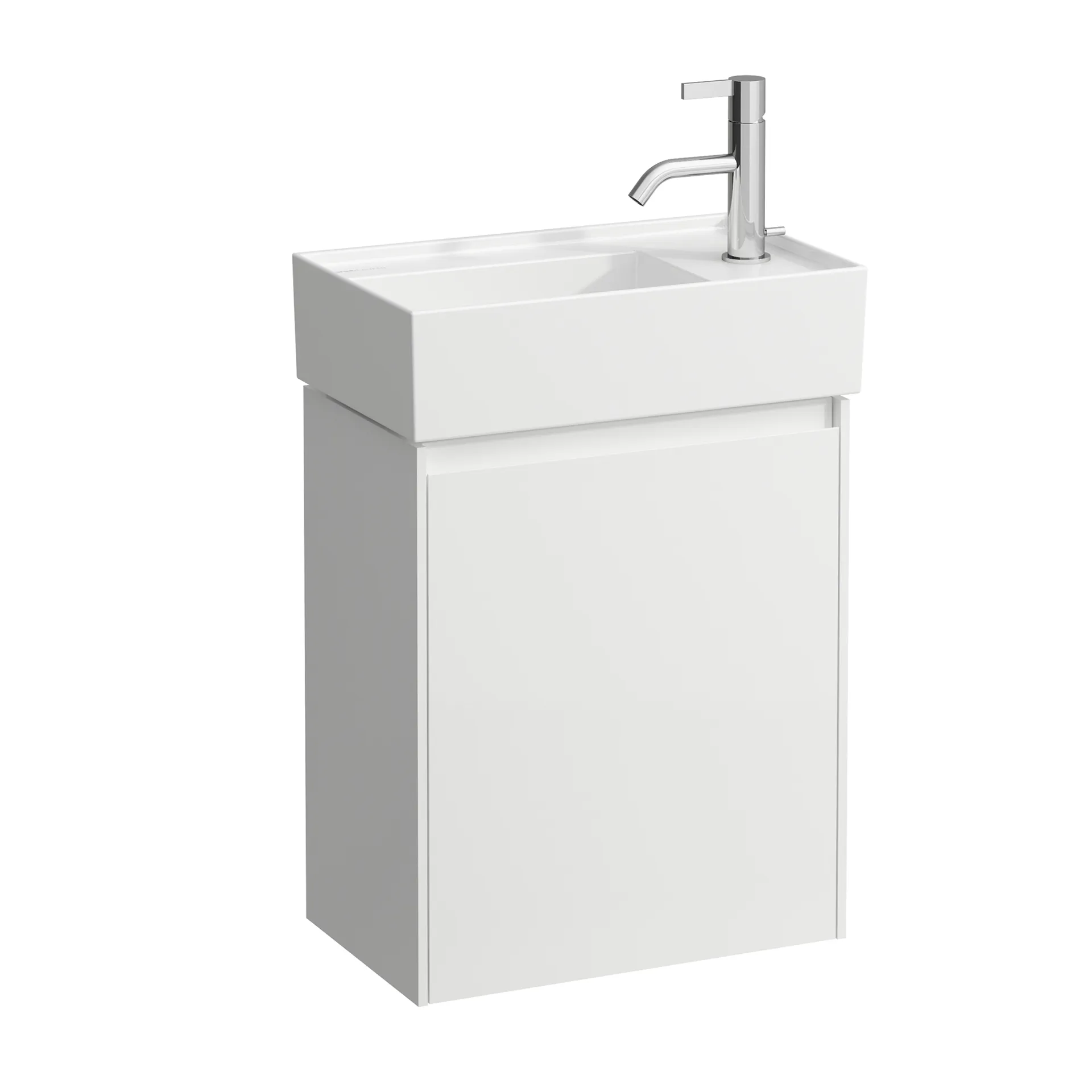 Laufen Waschtischunterbau LANI 270x437x515 1 Tür Scharnier rechts, integrierte Griffleiste und Soft-Close, 1 Glasablage (fix), für Waschtisch Kartell Laufen H815334 weiß matt Laufen Waschtischunterbau LANI 270x437x515 1 Tür Scharnier rechts, integrierte Griffleiste und Soft-Close, 1 Glasablage (fix), für Waschtisch Kartell Laufen H815334 weiß matt