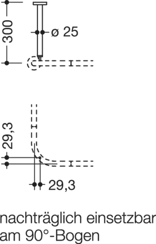 HEWI Deckenabhängung „System 900“ 7 × 7 cm HEWI Deckenabhängung „System 900“ 7 × 7 cm