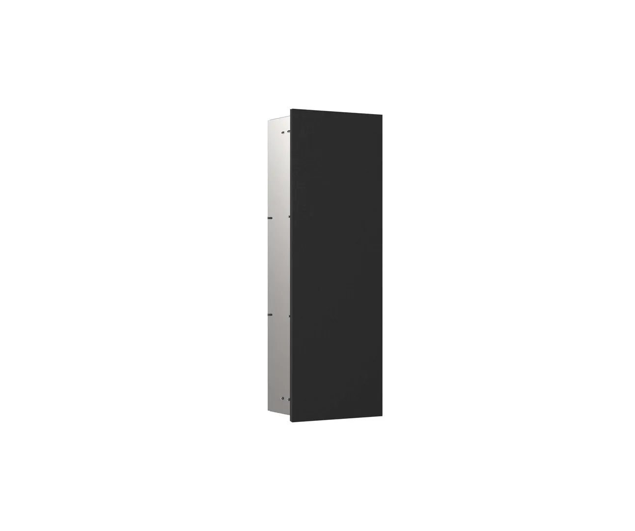 Schrankmodul asis pure mit Glasfront Türanschlag links, Unterputz, 730mm,schwarz matt Schrankmodul asis pure mit Glasfront Türanschlag links, Unterputz, 730mm,schwarz matt