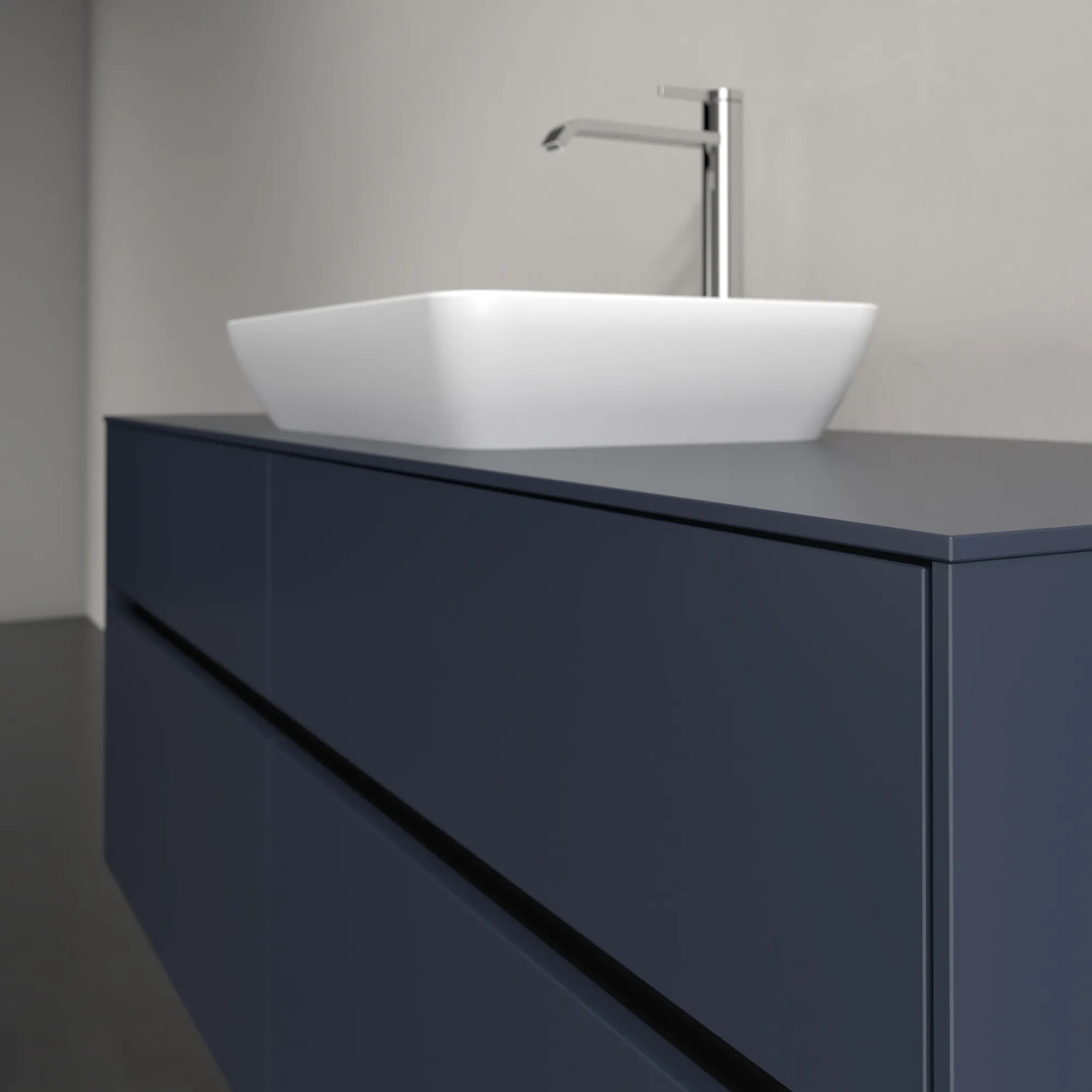 Villeroy & Boch Waschtischunterschrank „Collaro“ 1400 × 548 × 500 mm Marine Blue, ohne Beleuchtung, für Becken mittig Villeroy & Boch Waschtischunterschrank „Collaro“ 1400 × 548 × 500 mm Marine Blue, ohne Beleuchtung, für Becken mittig