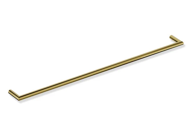 HEWI Badetuchhalter System 162, Edelstahl PVD gold glänzend, Achsmaß 800 mm, Tiefe 75 mm, Durchmesser 18 mm