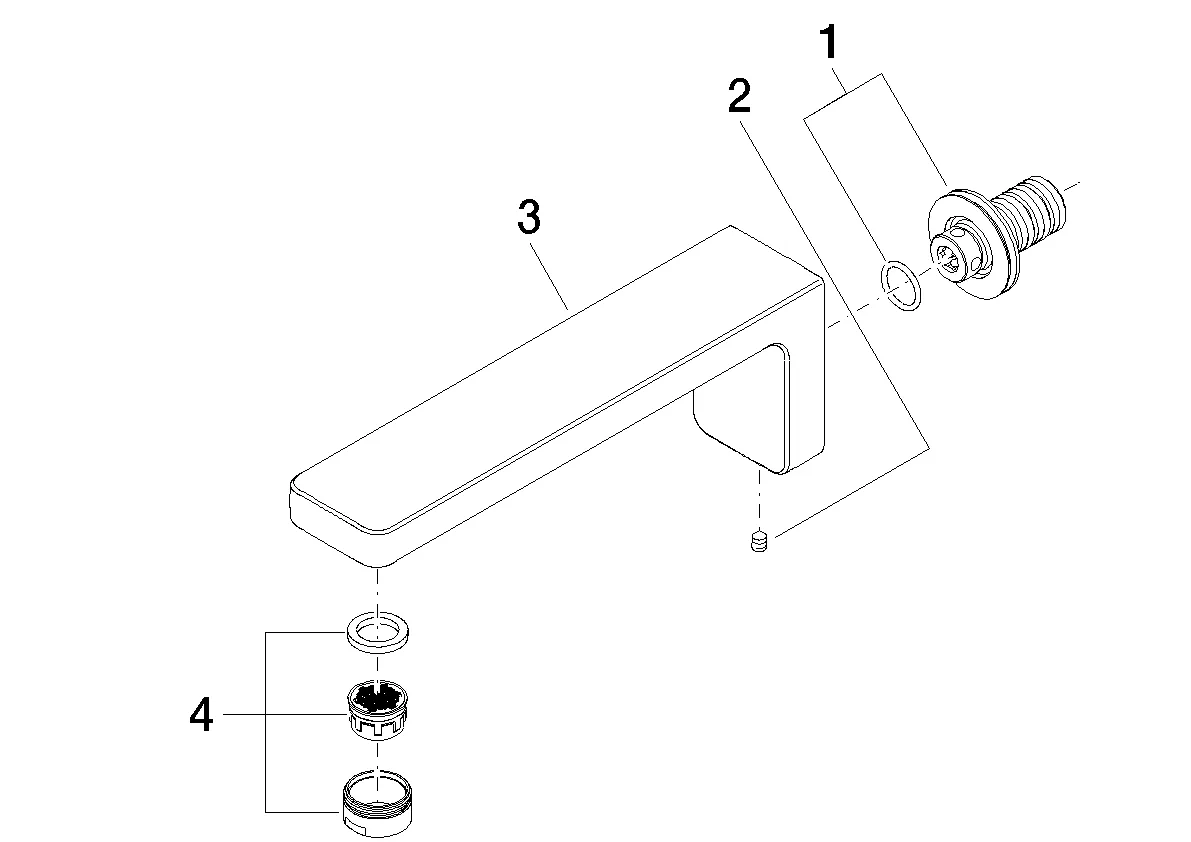 DO Wannenauslauf für Wandmontage LULU 13801710 chrom DO Wannenauslauf für Wandmontage LULU 13801710 chrom