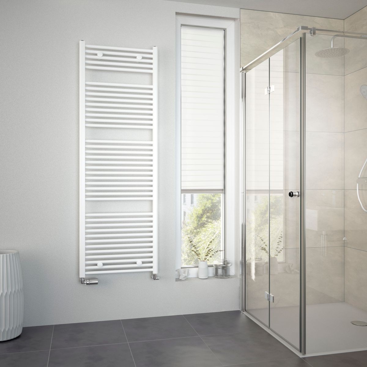 Set-Design-Heizkörper Line 60 × 177,5 cm in Schwarz Matt mit Glykol befüllt und Heizstab 4 in Silber 800 Watt Set-Design-Heizkörper Line 60 × 177,5 cm in Schwarz Matt mit Glykol befüllt und Heizstab 4 in Silber 800 Watt