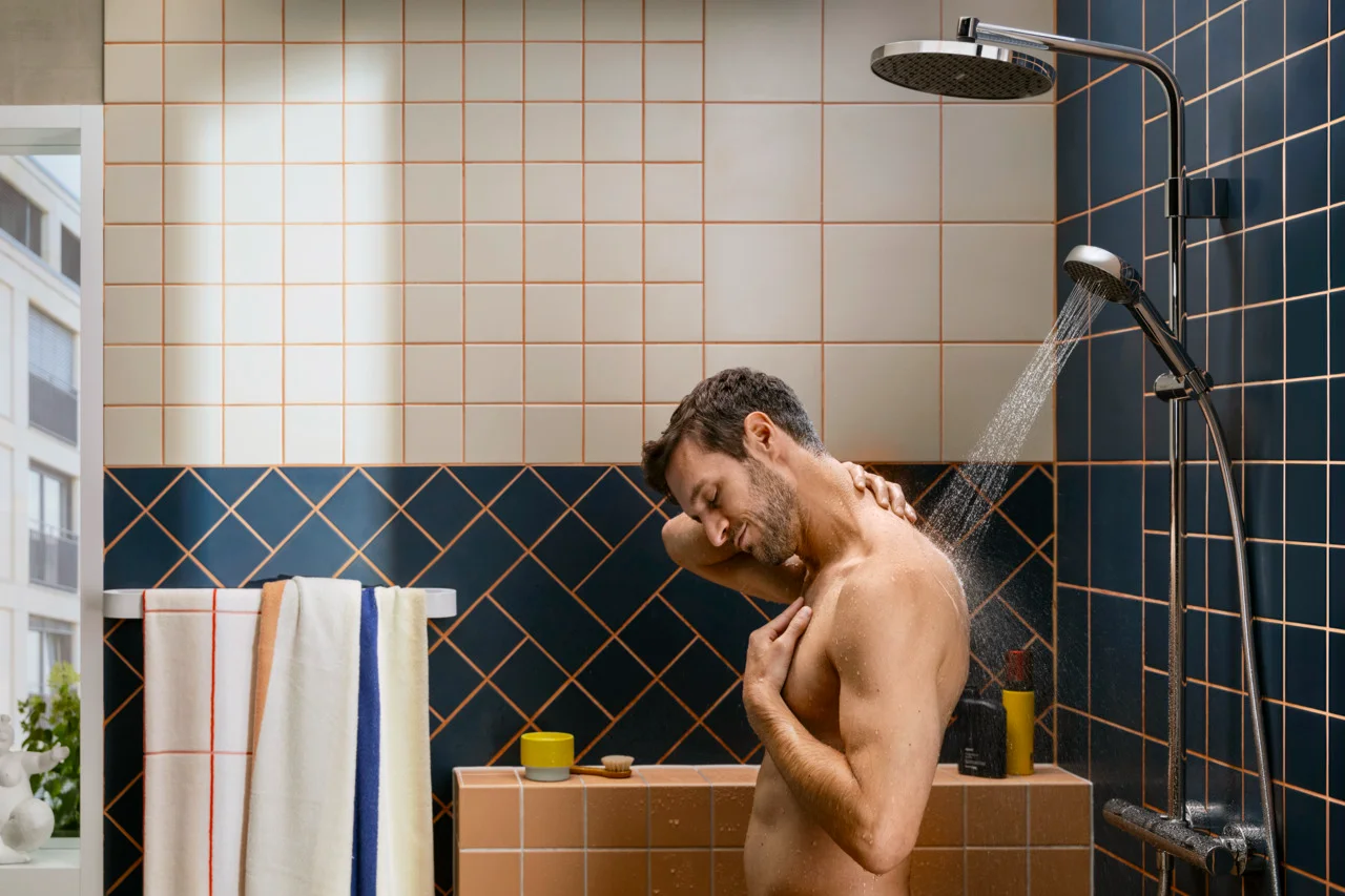 Hansgrohe Activera S Showerpipe 240 1jet EcoSmart mit Ecostat Fine Varia, Chrom
