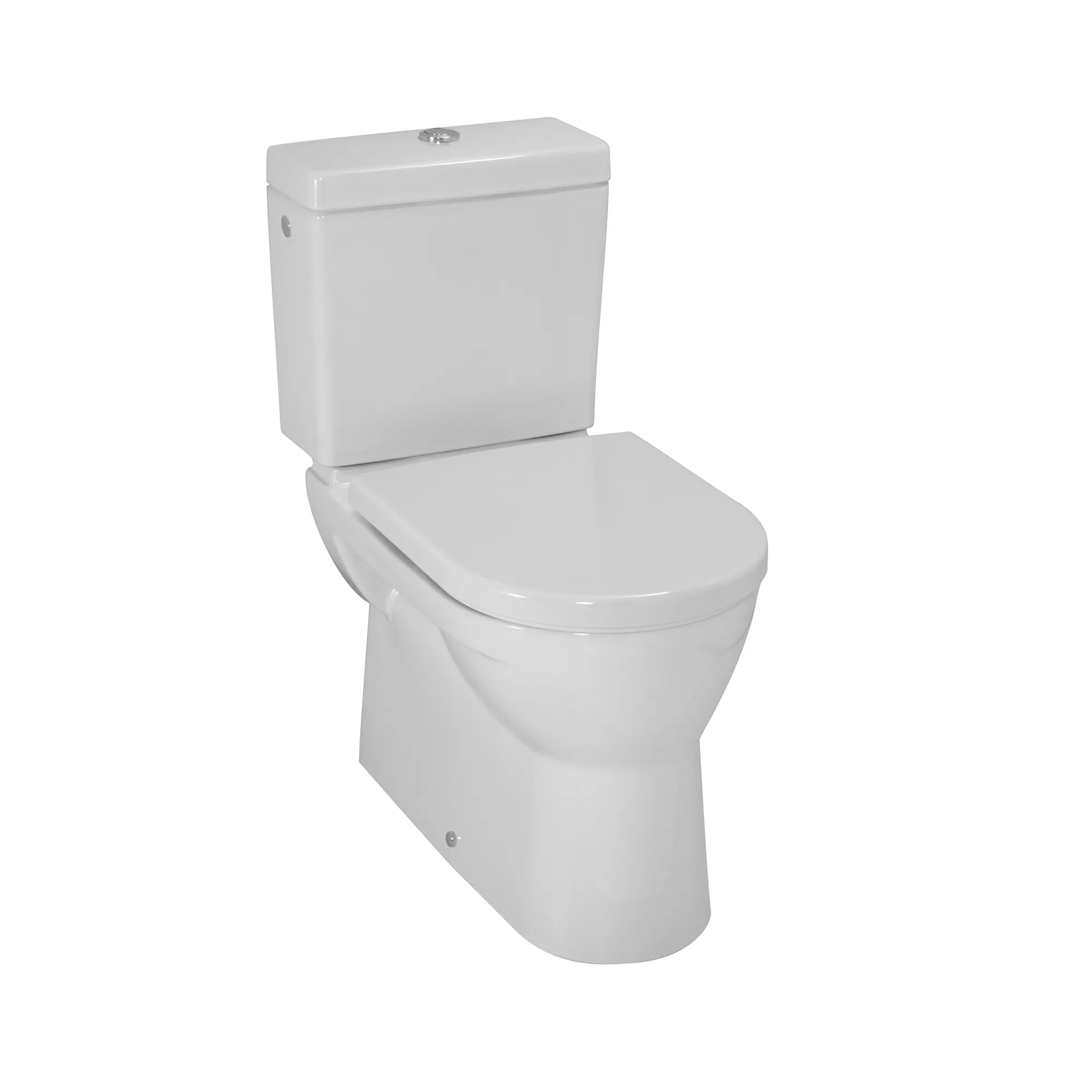 Flachspül-WC Kombination PRO 670x360x400 Abgang waagrecht oder senkrecht weiß