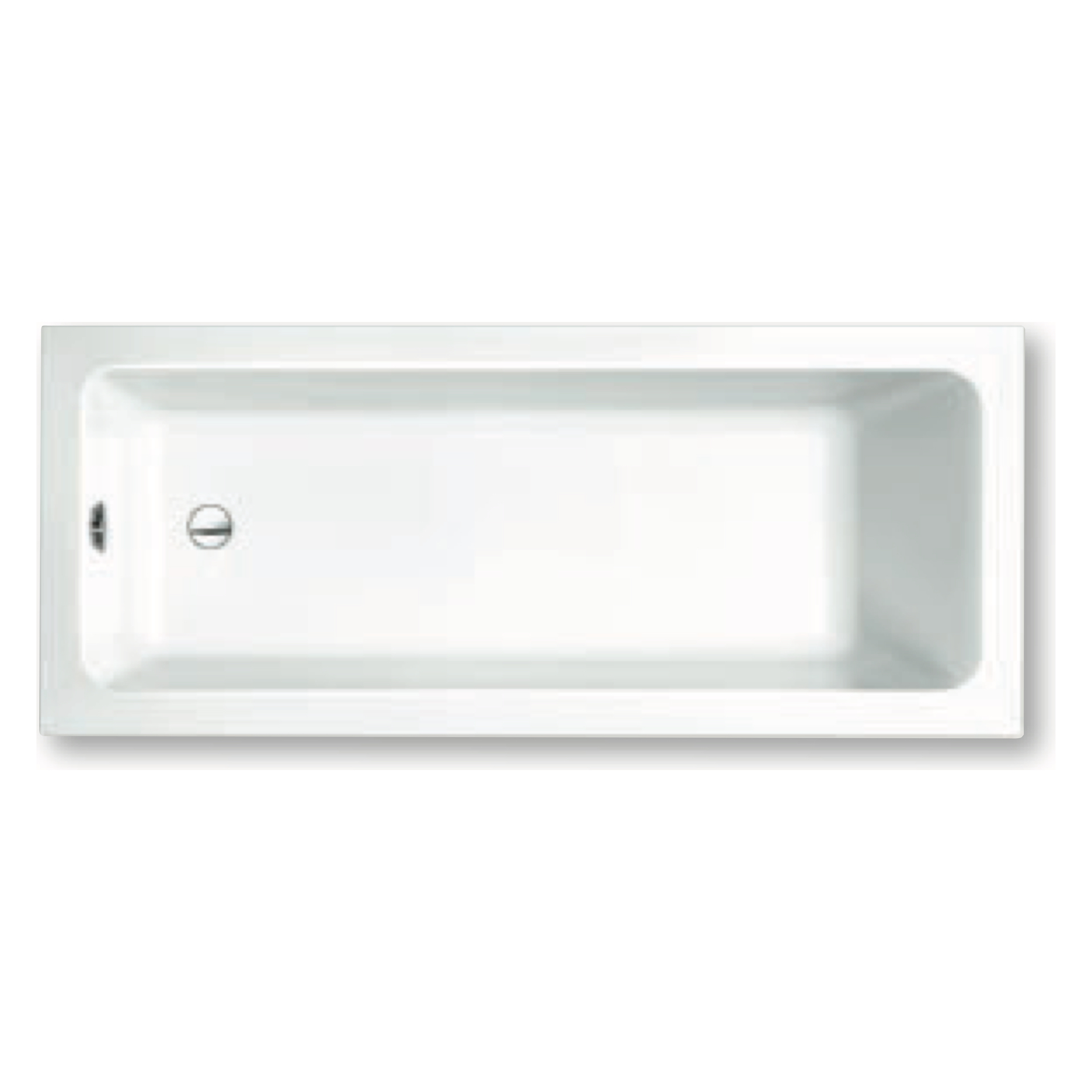 repaBAD Badewanne „Abano Mono“ rechteck 180 × 80 cm, Fußablauf in Weiß