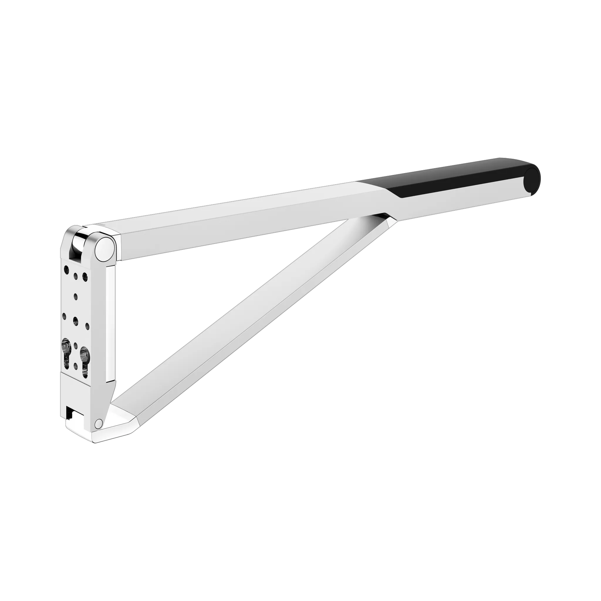 AXESS Stützklappgriff WC 850 mm silber-eloxiert/schwarz AXESS Stützklappgriff WC 850 mm silber-eloxiert/schwarz