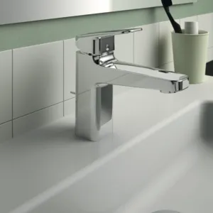 Ideal Standard Waschtischarmatur Ceraplan H90 mit Ablaufgarnitur, Ausladung 124mm, Chrom Ideal Standard Waschtischarmatur Ceraplan H90 mit Ablaufgarnitur, Ausladung 124mm, Chrom