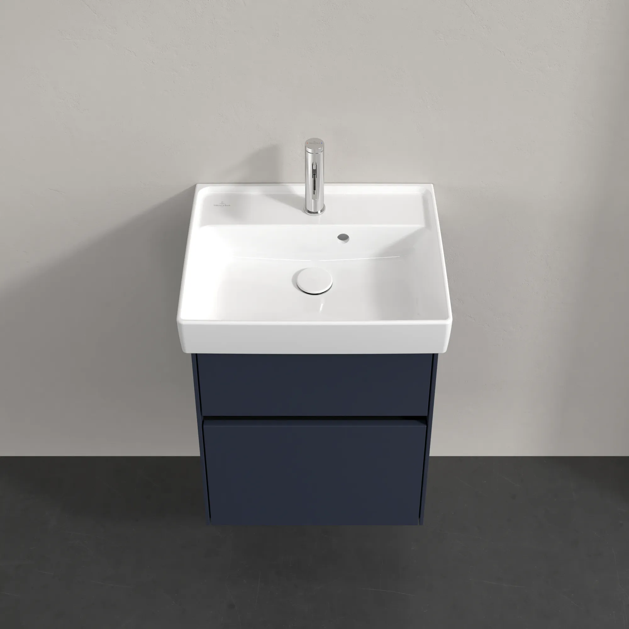 Villeroy & Boch Waschbeckenunterschrank Collaro C00600 Marine Blue, 460x374 mm, Höhe 546 mm, mit SoftClosing und integrierten Aluminiumgriffen