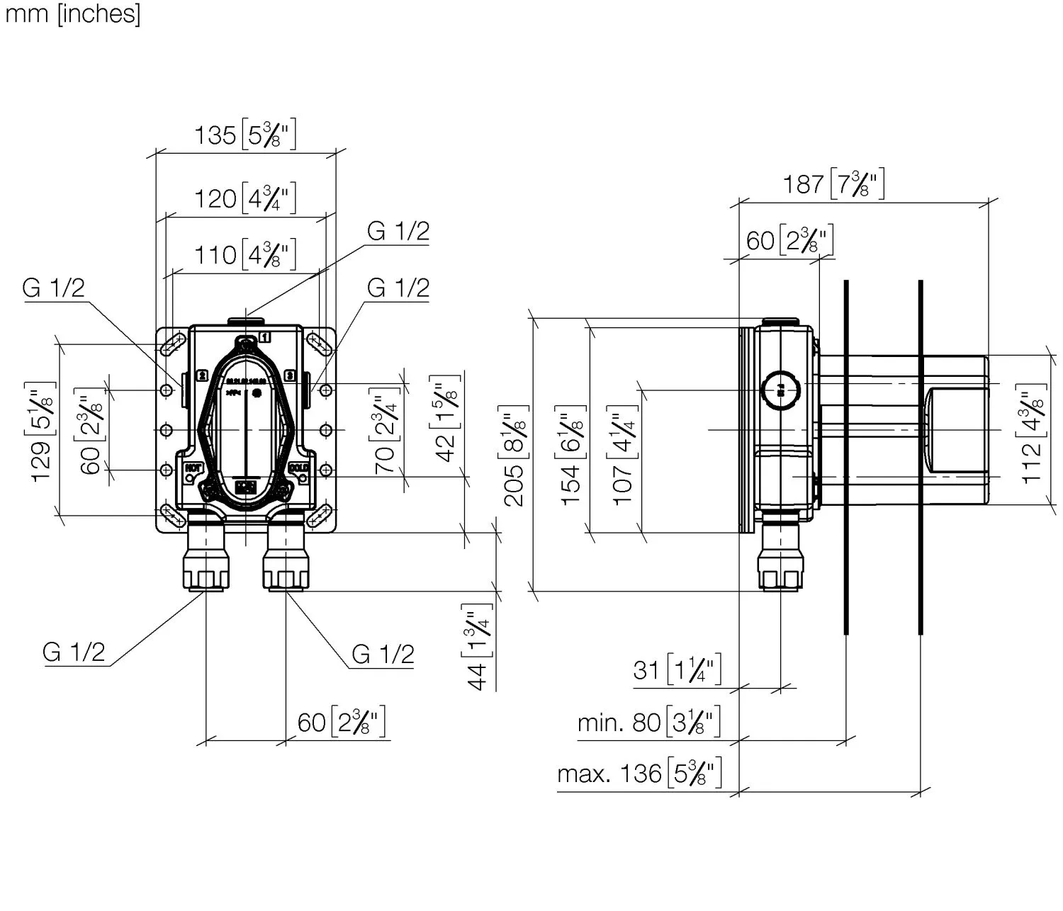 Dornbracht UP-Thermostat - bleifrei, entzinkungsbeständig Dornbracht UP-Thermostat - bleifrei, entzinkungsbeständig