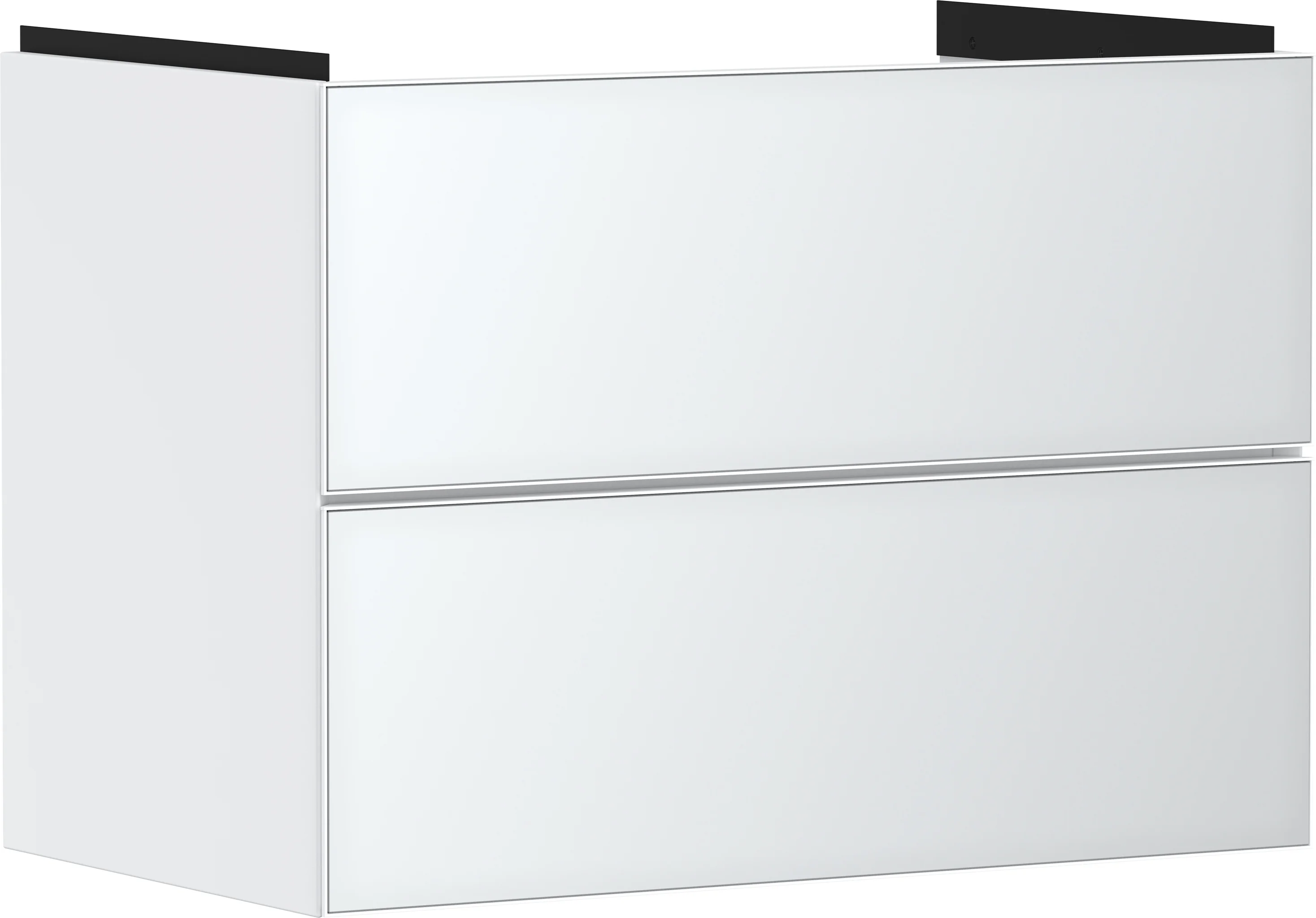 Hansgrohe Xevolos E Waschtischunterschrank Mattweiß 780/475 mm mit 2 Schubkästen, griff- und siphonlos, SoftClose, PushOpen, vormontiert Hansgrohe Xevolos E Waschtischunterschrank Mattweiß 780/475 mm mit 2 Schubkästen, griff- und siphonlos, SoftClose, PushOpen, vormontiert