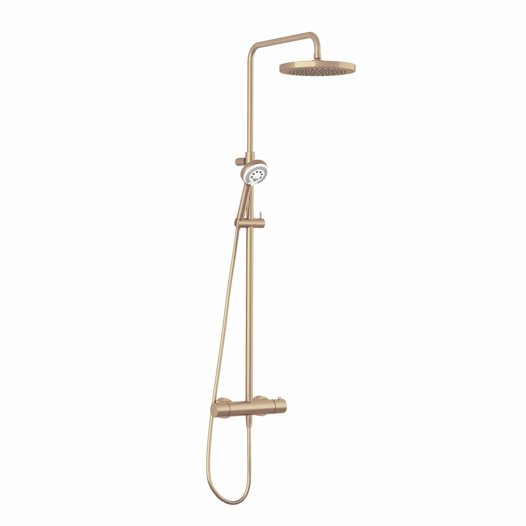 Kludi LOGO NEO Thermostat Dual Shower System, Kopfbrause 250mm Brushed bronze