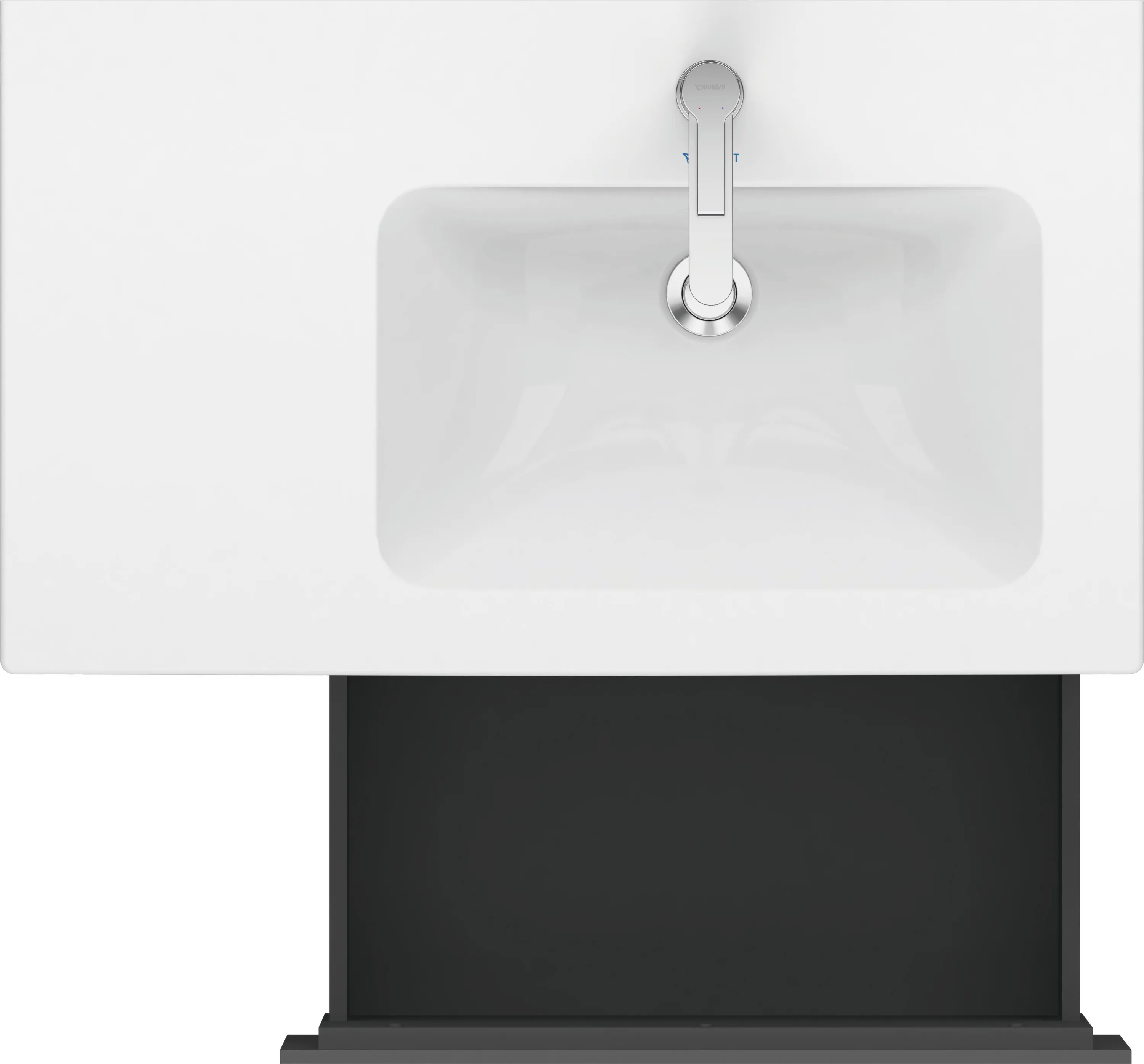 Duravit Waschtischunterschrank wandhängend „L-Cube“ 82 × 40 × 48,1 cm Graphit Matt