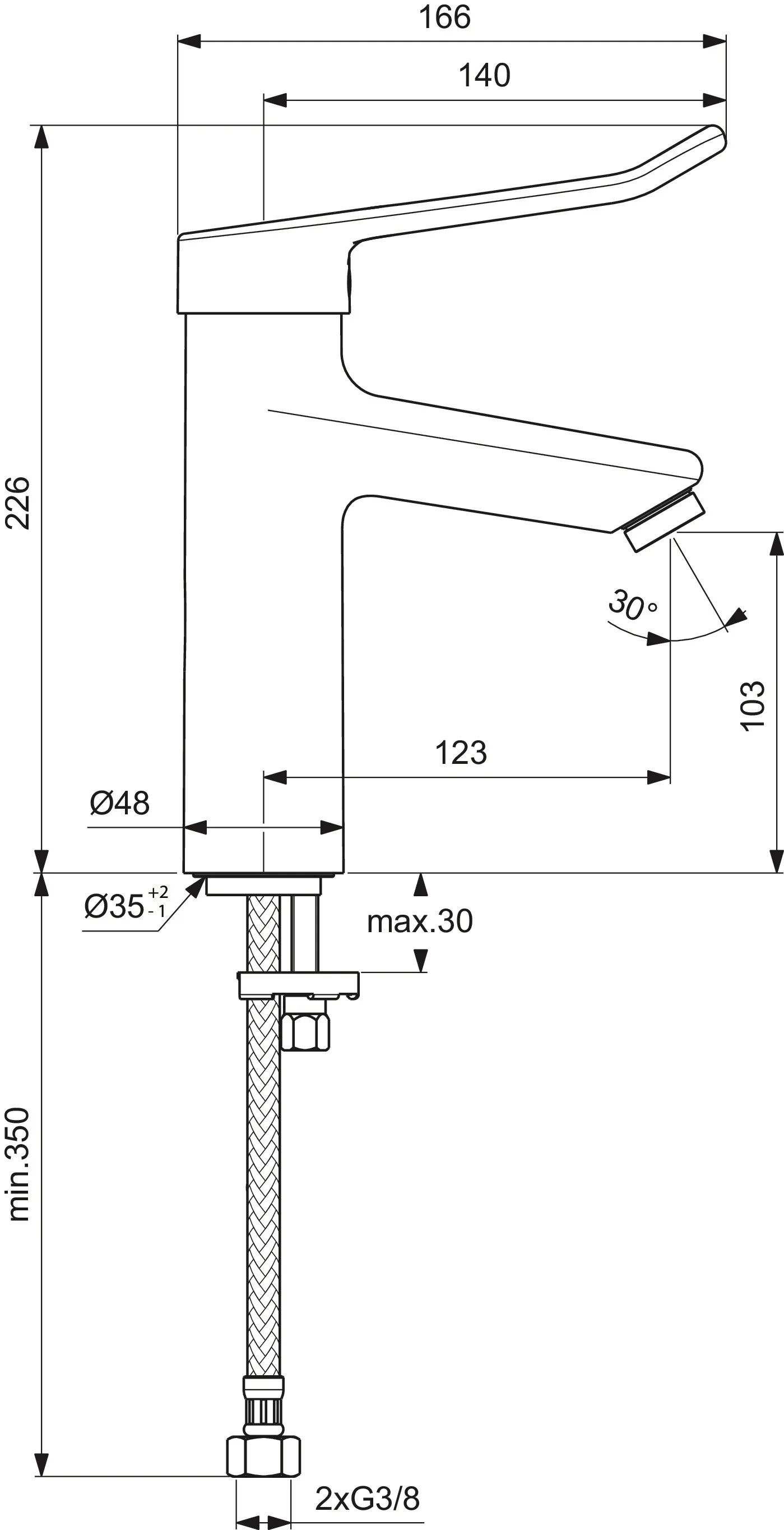 Waschtischarmatur Ceraplus Grande mit Bügelgriff ohne Ablaufgarnitur Ausladung 123mm Chrom Waschtischarmatur Ceraplus Grande mit Bügelgriff ohne Ablaufgarnitur Ausladung 123mm Chrom