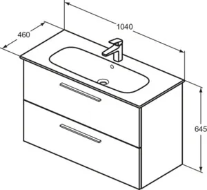 Möbelpaket i.life A mit Waschtisch 100cm und Unterschrank mit schwarzem Griff Weiß matt Möbelpaket i.life A mit Waschtisch 100cm und Unterschrank mit schwarzem Griff Weiß matt