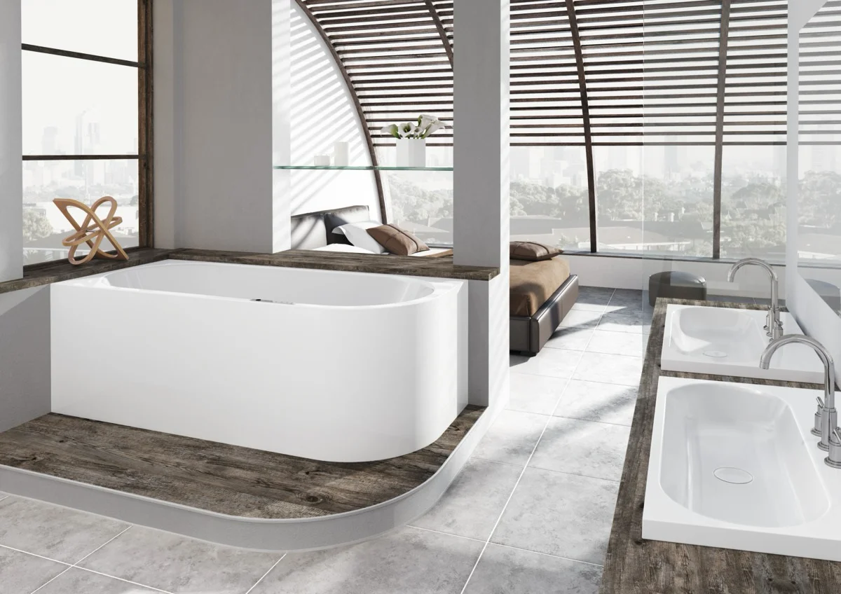 Kaldewei MEISTERSTÜCK CENTRO DUO 1 Badewanne, alpinweiß, Perl-Effekt, 1800x800 mm, Eckeinbau rechtsseitig