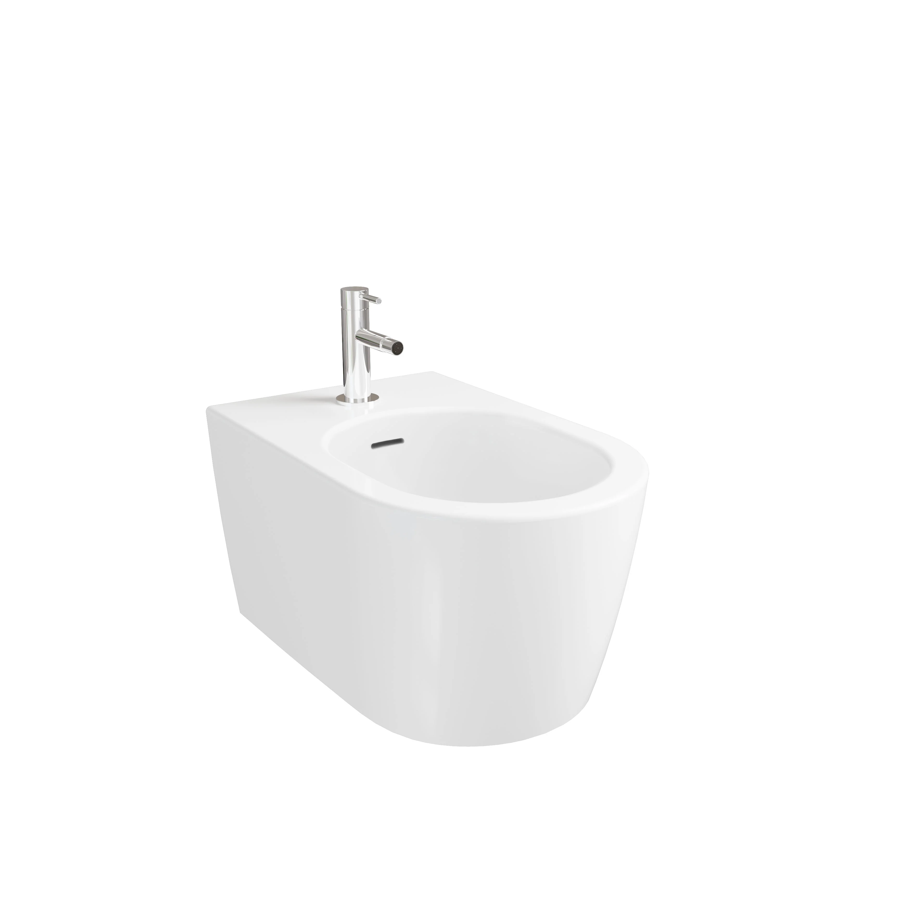 New Metropole Round Wand-Bidet mit verdeckter Befestigung Weiß Hochglanz mit Oberflächenveredelung Clean New Metropole Round Wand-Bidet mit verdeckter Befestigung Weiß Hochglanz mit Oberflächenveredelung Clean