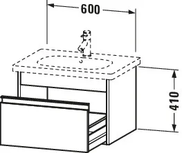 Duravit Waschtischunterschrank wandhängend „Ketho“ 60 × 41 × 45,5 cm in Betongrau Matt Duravit Waschtischunterschrank wandhängend „Ketho“ 60 × 41 × 45,5 cm in Betongrau Matt